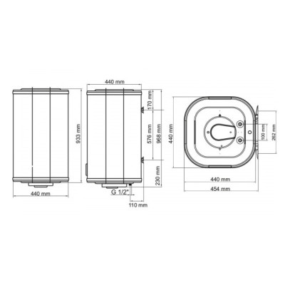 Бойлер Arti WH Cube Dry 100L/2